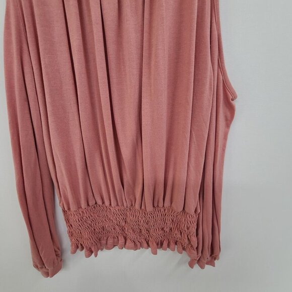 Anthropologie 143 Story Women's Cold Shoulder  Long Sleeve Top Pink Size S Boho - Picture 2 of 6